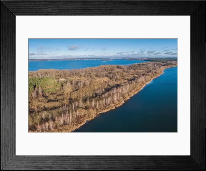 Framed Print : rivers and lakes in the forest. Late fall. Shot on a drone Framed Print : rivers and lakes in the forest. Late fall. Shot on a drone