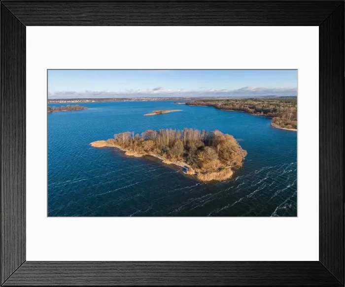 Framed Print : rivers and lakes in the forest. Late fall. Shot on a drone Framed Print : rivers and lakes in the forest. Late fall. Shot on a drone