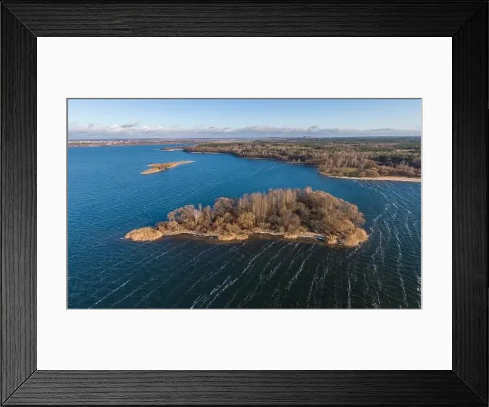 Framed Print : rivers and lakes in the forest. Late fall. Shot on a drone Framed Print : rivers and lakes in the forest. Late fall. Shot on a drone