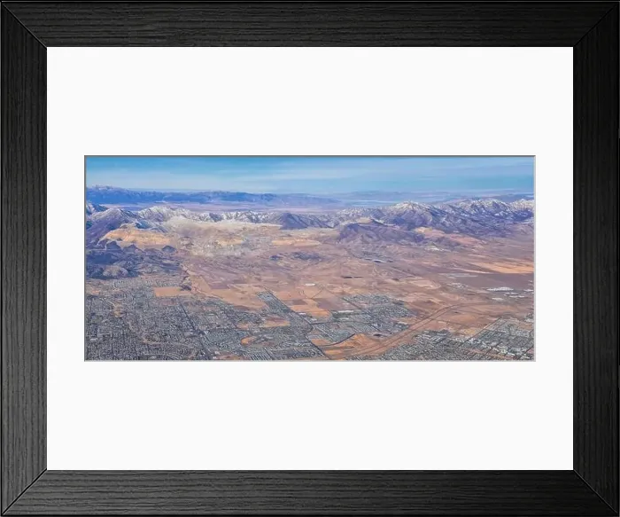 Framed Print : Rocky Mountains, Oquirrh range aerial views Framed Print : Rocky Mountains, Oquirrh range aerial views