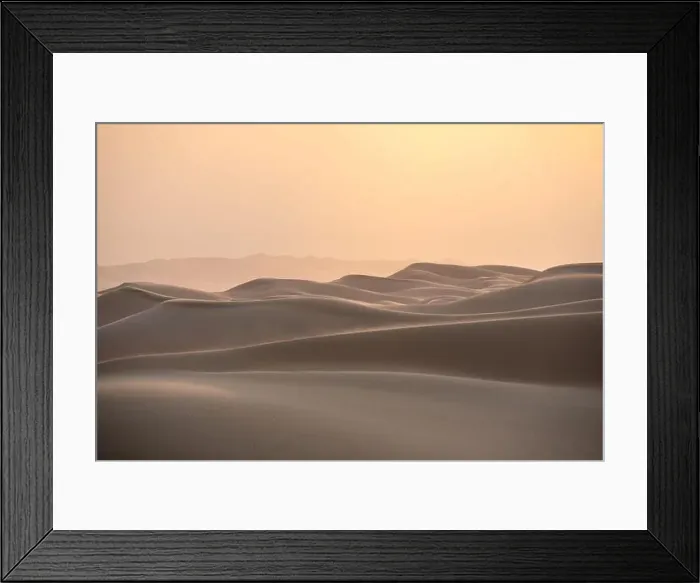 Framed Print : Abstract view of sand dunes in the desert at sunrise. Liwa desert, Empty Quarter, United Arab Emirates Framed Print : Abstract view of sand dunes in the desert at sunrise. Liwa desert, Empty Quarter, United Arab Emirates