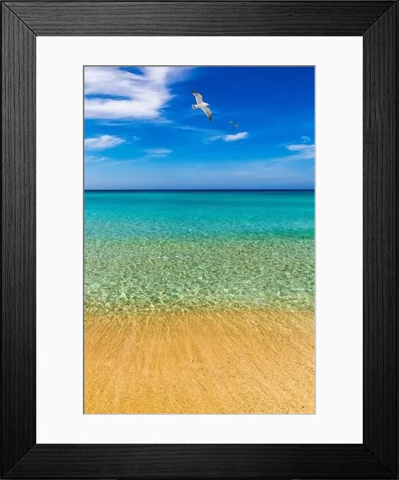 Framed Print : Beautiful turquoise beach Falasarna (Falassarna) in Crete Framed Print : Beautiful turquoise beach Falasarna (Falassarna) in Crete