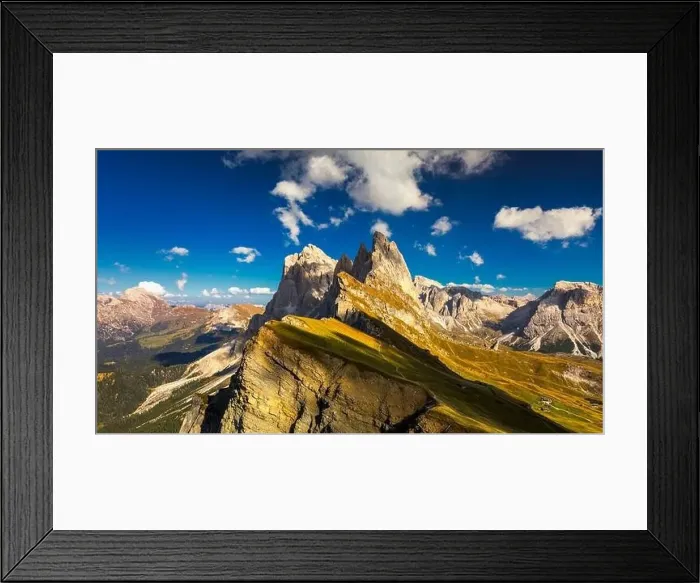 Framed Print : View on Seceda peak. Trentino Alto Adige Framed Print : View on Seceda peak. Trentino Alto Adige