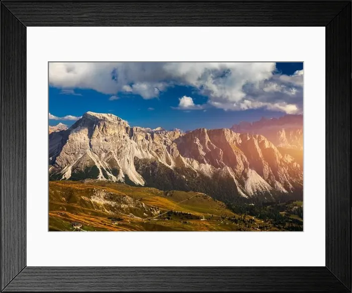 Framed Print : Seceda in autumn in South Tyrol in the Alps of North Italy Framed Print : Seceda in autumn in South Tyrol in the Alps of North Italy