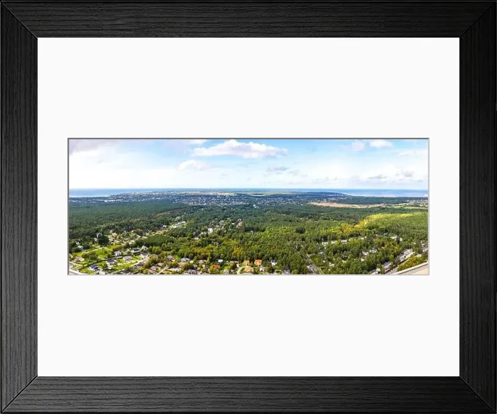 Framed Print : Panoramic aerial drone view of beautiful green nature landscape of the outskirts of Tallinn city Framed Print : Panoramic aerial drone view of beautiful green nature landscape of the outskirts of Tallinn city