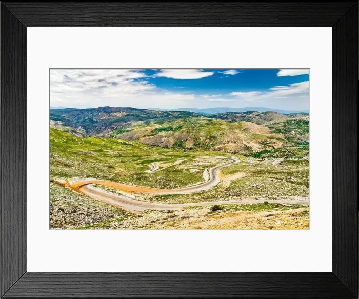 Framed Print : Road to Nemrut Dagi in the mountains of Turkey Framed Print : Road to Nemrut Dagi in the mountains of Turkey