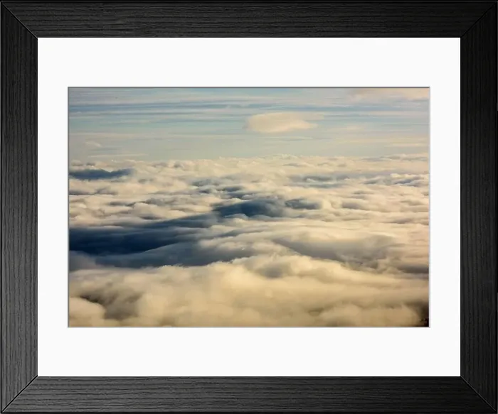 Framed Print : Above the Clouds. Top view. View from drone Framed Print : Above the Clouds. Top view. View from drone