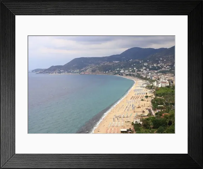Framed Print : Alanya city beach in Turkey, in September Framed Print : Alanya city beach in Turkey, in September