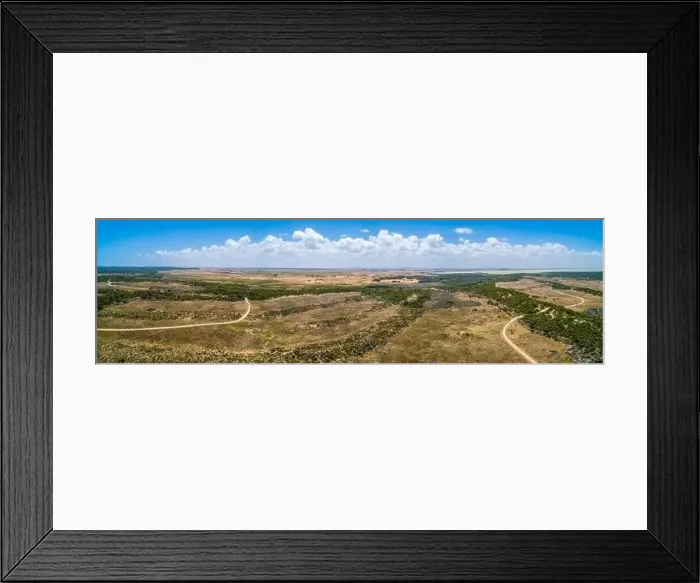 Framed Print : Wide aerial panorama of Canunda, South Australia