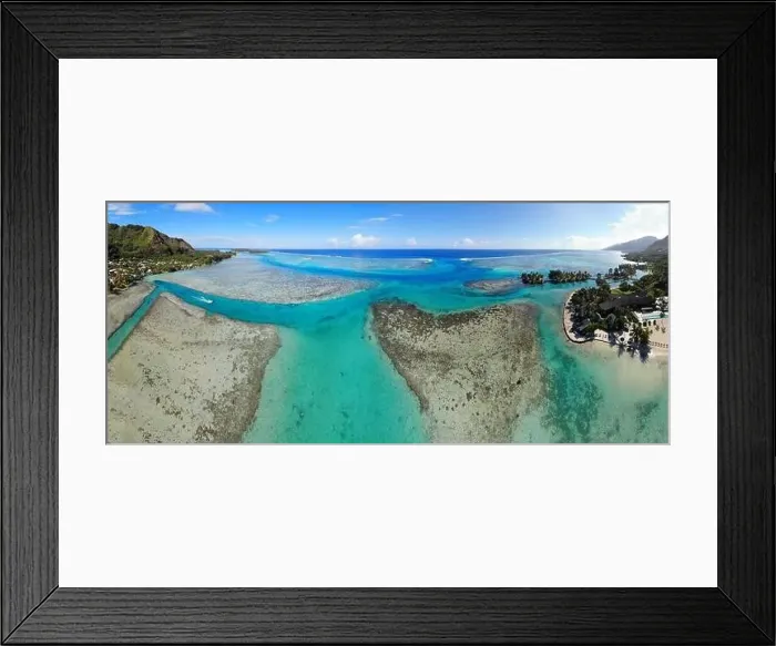 Framed Print : MOOREA, FRENCH POLYNESIA -30 NOV 2018- Aerial view of the Intercontinental Moorea Lagoon Resort and Spa Moorea Framed Print : MOOREA, FRENCH POLYNESIA -30 NOV 2018- Aerial view of the Intercontinental Moorea Lagoon Resort and Spa Moorea
