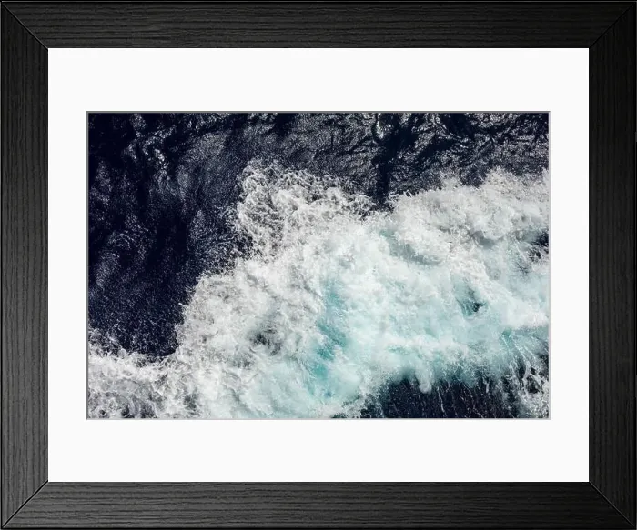 Framed Print : wave ocean or sea water background Framed Print : wave ocean or sea water background
