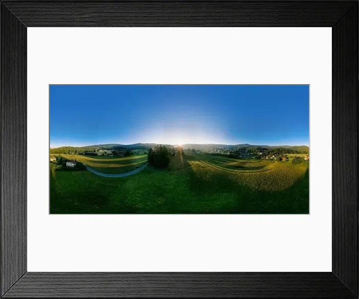 Framed Print : Aerial drone 360-degree panoramic view of Vosges mountains. Alsace, France Framed Print : Aerial drone 360-degree panoramic view of Vosges mountains. Alsace, France
