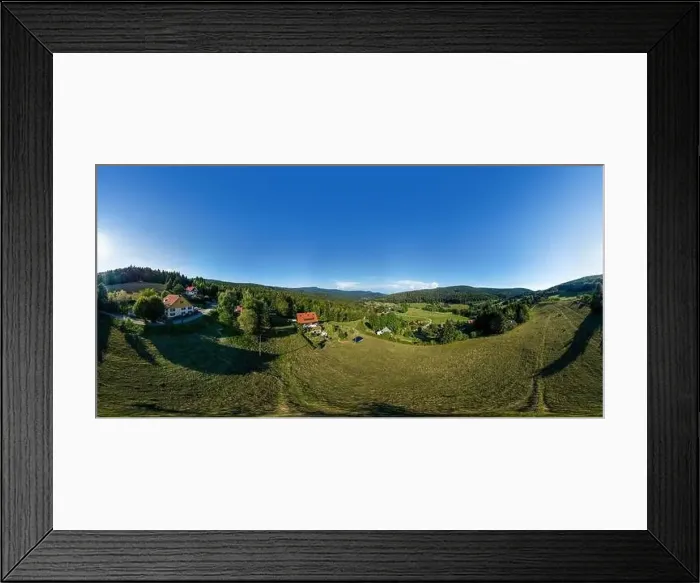 Framed Print : Aerial drone 360-degree panoramic view of Le Hohwald. Alsace, France Framed Print : Aerial drone 360-degree panoramic view of Le Hohwald. Alsace, France