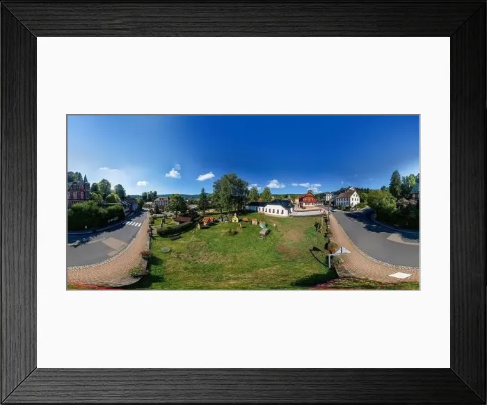 Framed Print : Aerial drone 360-degree panoramic view of Le Hohwald. Alsace, France Framed Print : Aerial drone 360-degree panoramic view of Le Hohwald. Alsace, France