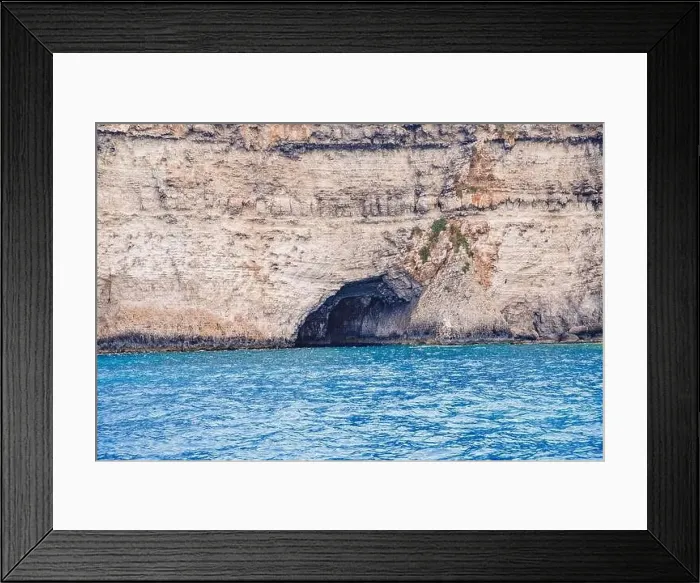 Framed Print : Panorama beach Blue Lagoon Comino Malta. Rocky coast with window and arch Mediterranean Sea Framed Print : Panorama beach Blue Lagoon Comino Malta. Rocky coast with window and arch Mediterranean Sea