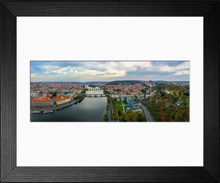 Framed Print : Aerial Prague panoramic drone view of the city of Prague at the Old Town Square Framed Print : Aerial Prague panoramic drone view of the city of Prague at the Old Town Square