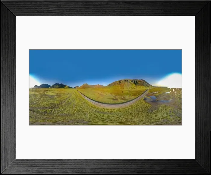 Framed Print : 360 degrees Icelandic aerial landscape Framed Print : 360 degrees Icelandic aerial landscape