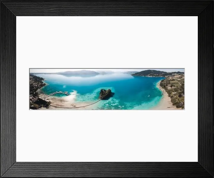Framed Print : Panoramic picture of the private island Castle Litzlberg (Schloss Litzlberg) on the Lake Atter (Attersee) in Austria Framed Print : Panoramic picture of the private island Castle Litzlberg (Schloss Litzlberg) on the Lake Atter (Attersee) in Austria