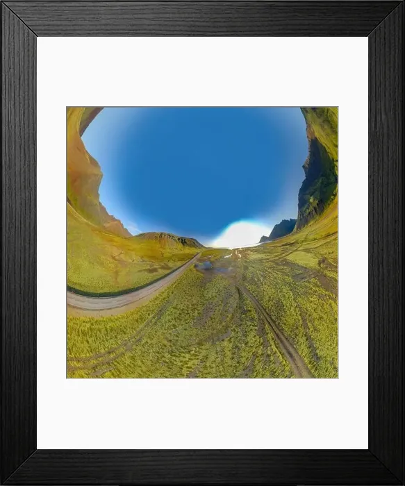 Framed Print : Icelandic aerial landscape with a viking village in Stokksnes Framed Print : Icelandic aerial landscape with a viking village in Stokksnes