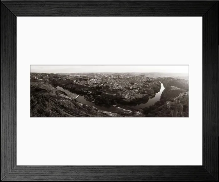 Framed Print : Panorama aerial view of Toledo city skyline with historical buildings in Spain Framed Print : Panorama aerial view of Toledo city skyline with historical buildings in Spain
