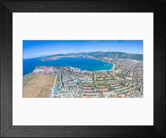Framed Print : Panorama of the resort of Gelendzhik with a drone Framed Print : Panorama of the resort of Gelendzhik with a drone