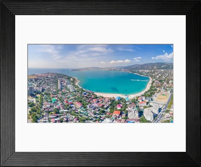 Framed Print : Panorama of the resort of Gelendzhik with a drone Framed Print : Panorama of the resort of Gelendzhik with a drone
