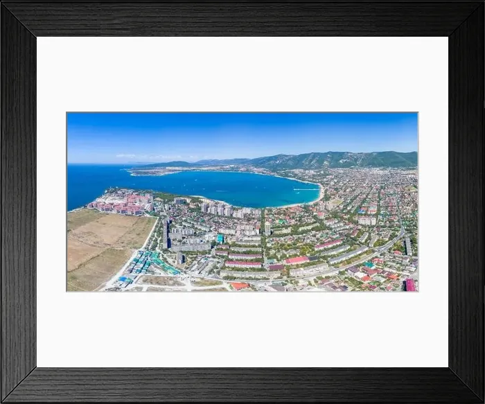 Framed Print : Panorama of the resort of Gelendzhik with a drone Framed Print : Panorama of the resort of Gelendzhik with a drone