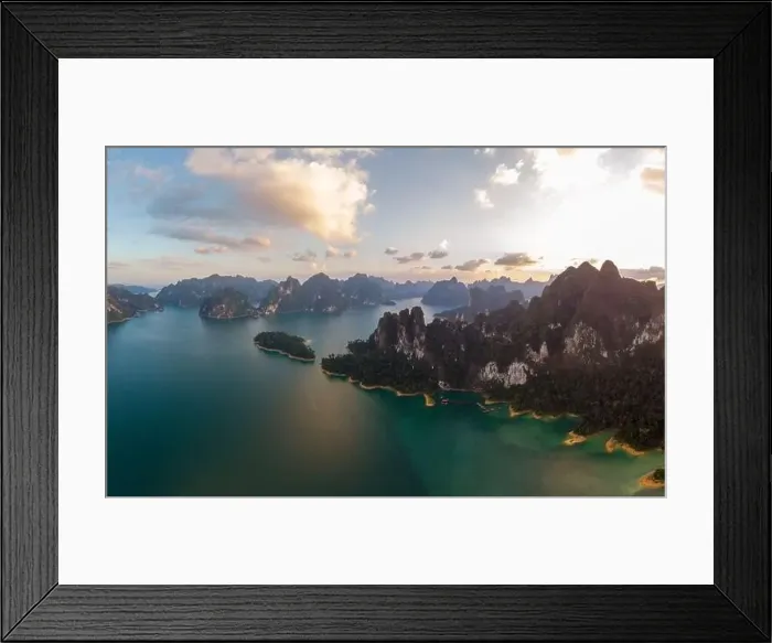 Framed Print : Khao Sok Thailand, drone aerial view over the lake Framed Print : Khao Sok Thailand, drone aerial view over the lake
