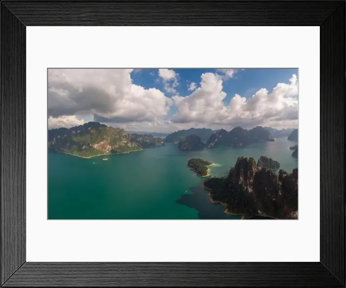 Framed Print : Khao Sok Thailand, drone aerial view over the lake Framed Print : Khao Sok Thailand, drone aerial view over the lake
