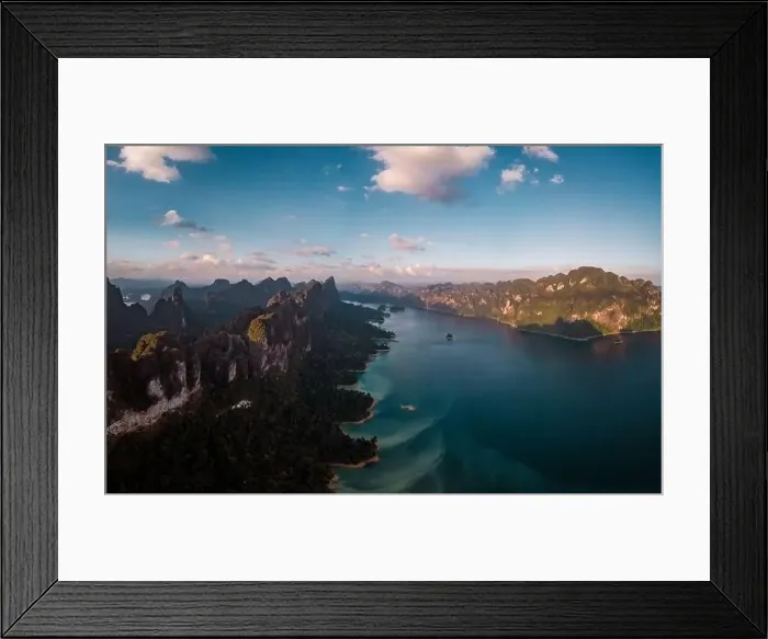 Framed Print : Khao Sok Thailand, drone aerial view over the lake Framed Print : Khao Sok Thailand, drone aerial view over the lake
