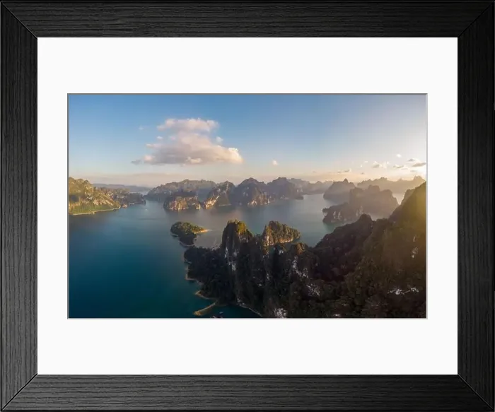 Framed Print : Khao Sok Thailand, drone aerial view over the lake Framed Print : Khao Sok Thailand, drone aerial view over the lake