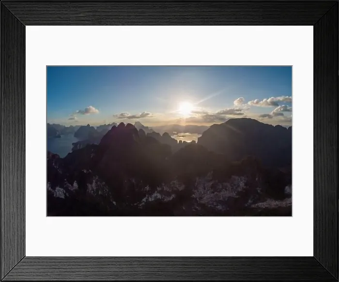 Framed Print : Khao Sok Thailand, drone aerial view over the lake Framed Print : Khao Sok Thailand, drone aerial view over the lake