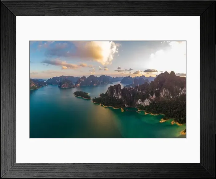 Framed Print : Khao Sok Thailand, drone aerial view over the lake Framed Print : Khao Sok Thailand, drone aerial view over the lake