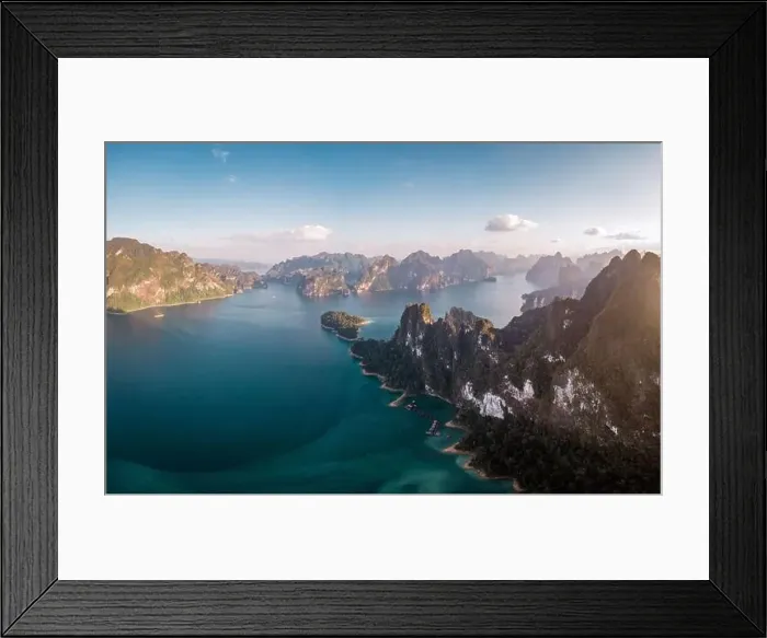 Framed Print : Khao Sok Thailand, drone aerial view over the lake Framed Print : Khao Sok Thailand, drone aerial view over the lake