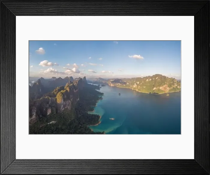 Framed Print : Khao Sok Thailand, drone aerial view over the lake Framed Print : Khao Sok Thailand, drone aerial view over the lake