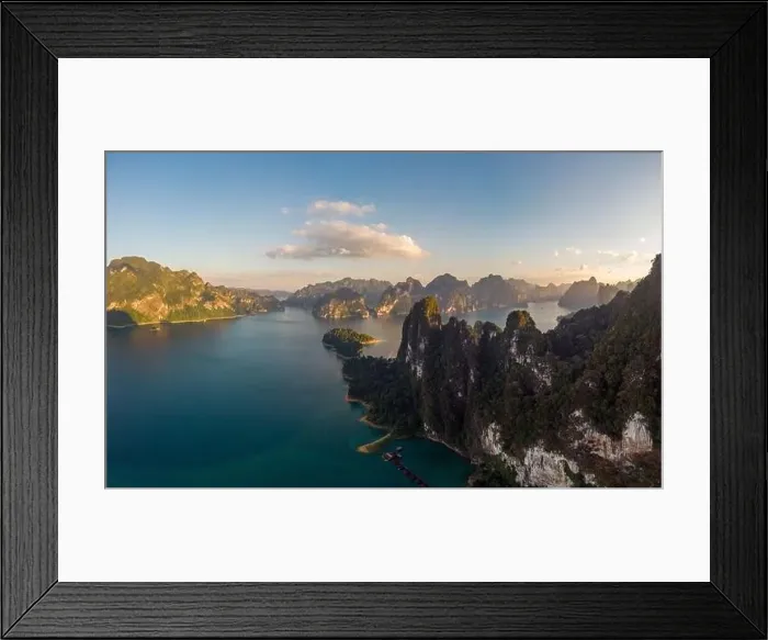 Framed Print : Khao Sok Thailand, drone aerial view over the lake Framed Print : Khao Sok Thailand, drone aerial view over the lake