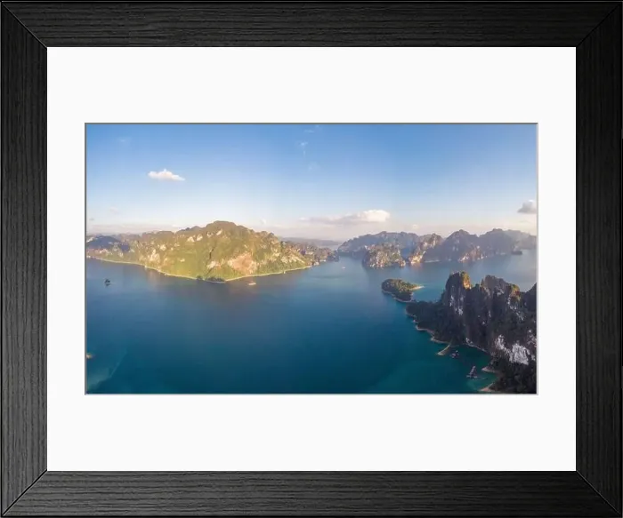 Framed Print : Khao Sok Thailand, drone aerial view over the lake Framed Print : Khao Sok Thailand, drone aerial view over the lake