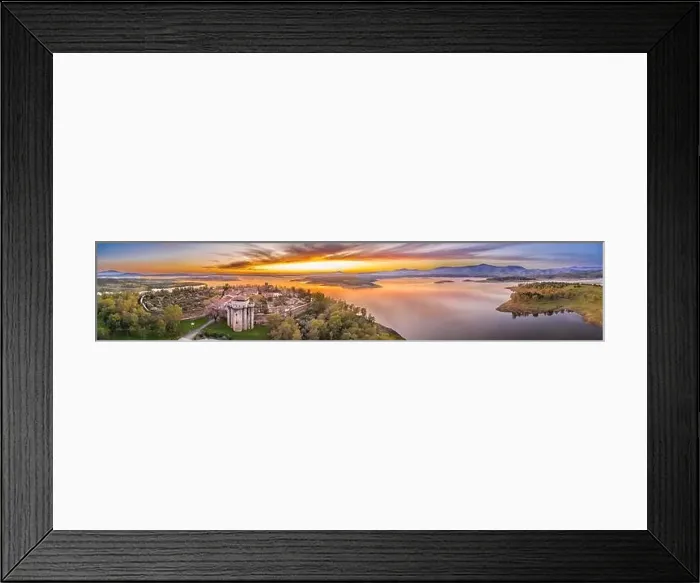Framed Print : Aerial view of a medieval age scenery at the amazing and abandoned Granadilla town Framed Print : Aerial view of a medieval age scenery at the amazing and abandoned Granadilla town