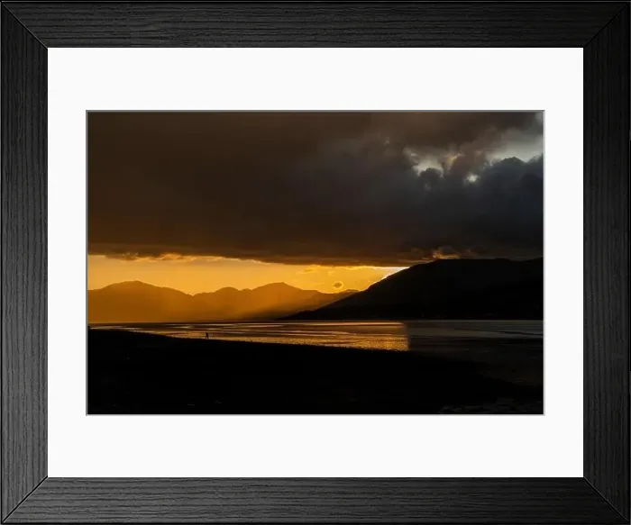 Framed Print : Drone footage of a stormy sunset over Loch Linnhe, from North Ballachulish, Fort William, Scotland Framed Print : Drone footage of a stormy sunset over Loch Linnhe, from North Ballachulish, Fort William, Scotland