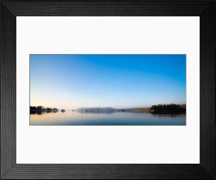 Framed Print : Drone shot of early morning on lake windermere Framed Print : Drone shot of early morning on lake windermere