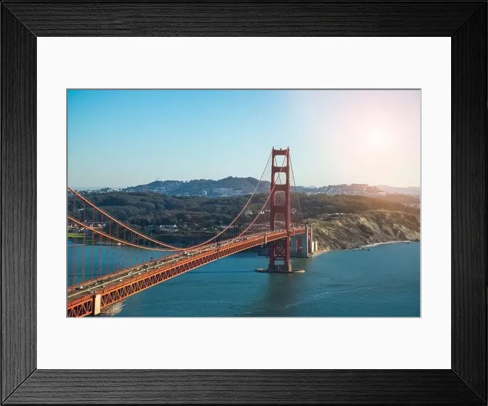 Framed Print : Golden Gate Bridge at sunset time, San Francisco CA USA Framed Print : Golden Gate Bridge at sunset time, San Francisco CA USA