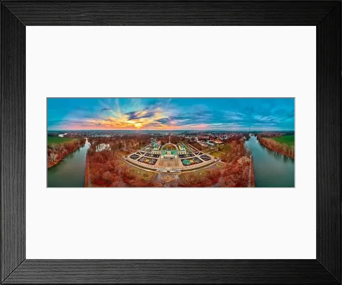 Framed Print : Beautiful panoramic aerial drone view to Wilanow Palace or Wilanowski Palace - is a royal palace located in the Wilanow Framed Print : Beautiful panoramic aerial drone view to Wilanow Palace or Wilanowski Palace - is a royal palace located in the Wilanow