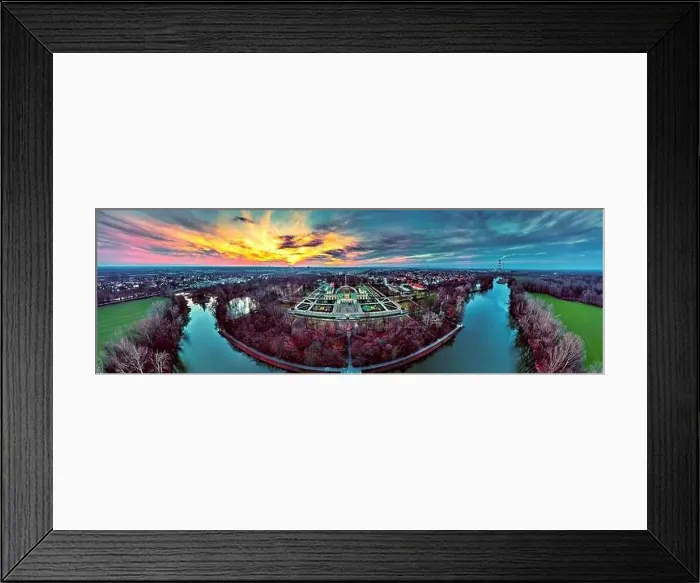 Framed Print : Beautiful panoramic aerial drone view to Wilanow Palace or Wilanowski Palace - is a royal palace located in the Wilanow Framed Print : Beautiful panoramic aerial drone view to Wilanow Palace or Wilanowski Palace - is a royal palace located in the Wilanow