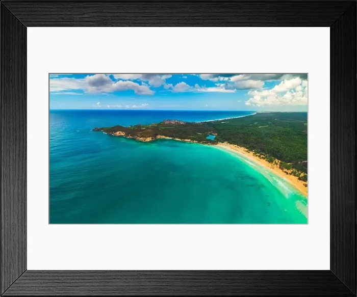 Framed Print : Aerial view of tropical beach. Macao beach, Dominican republic Framed Print : Aerial view of tropical beach. Macao beach, Dominican republic