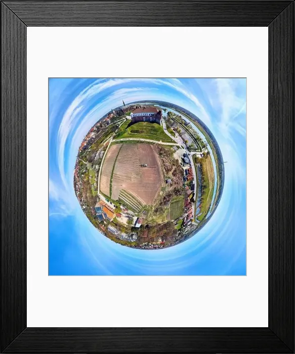 Framed Print : Beautiful panoramic aerial drone view (little planet) Framed Print : Beautiful panoramic aerial drone view (little planet)