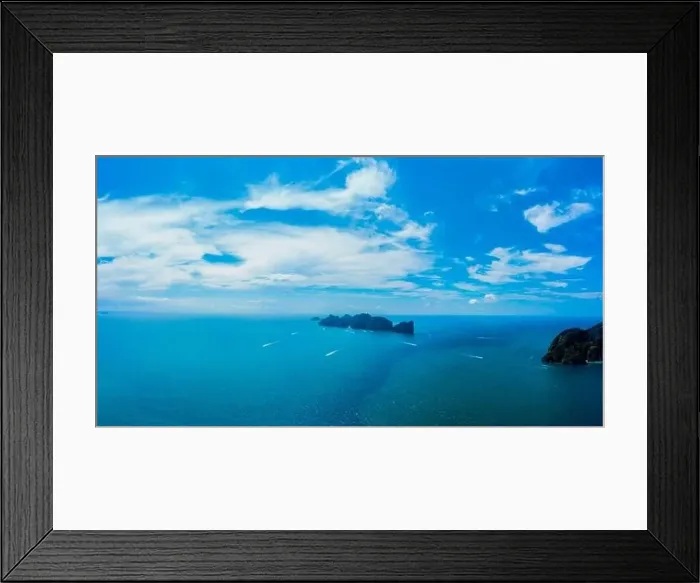 Framed Print : Panorama of tropical islands Phi Phi Don and Phi Phi Leh in sea Framed Print : Panorama of tropical islands Phi Phi Don and Phi Phi Leh in sea