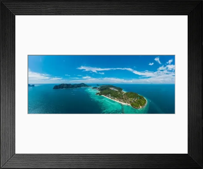 Framed Print : Top view of tropical island with limestone rocks and blue clear water Framed Print : Top view of tropical island with limestone rocks and blue clear water