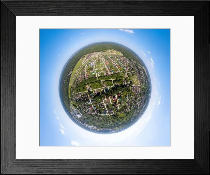Framed Print : Panorama aerial view new development neighborhood in Novosibirsk Framed Print : Panorama aerial view new development neighborhood in Novosibirsk