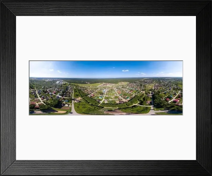 Framed Print : Panorama aerial view new development neighborhood in Novosibirsk Framed Print : Panorama aerial view new development neighborhood in Novosibirsk