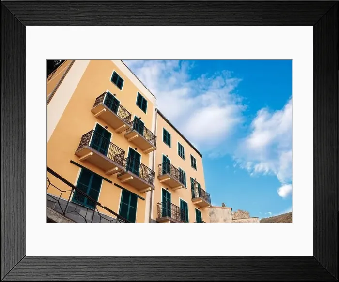 Framed Print : Photo town of Portovenere near Cinque Terre, Liguria, Italy. Sunset Framed Print : Photo town of Portovenere near Cinque Terre, Liguria, Italy. Sunset